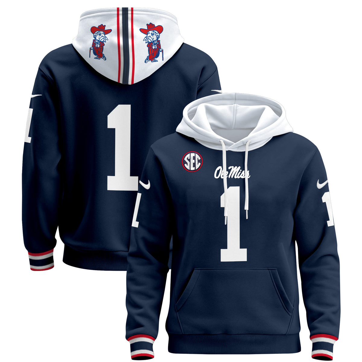 Men's Ole Miss Rebels 2026 Pullover Hoodie - All Stitched