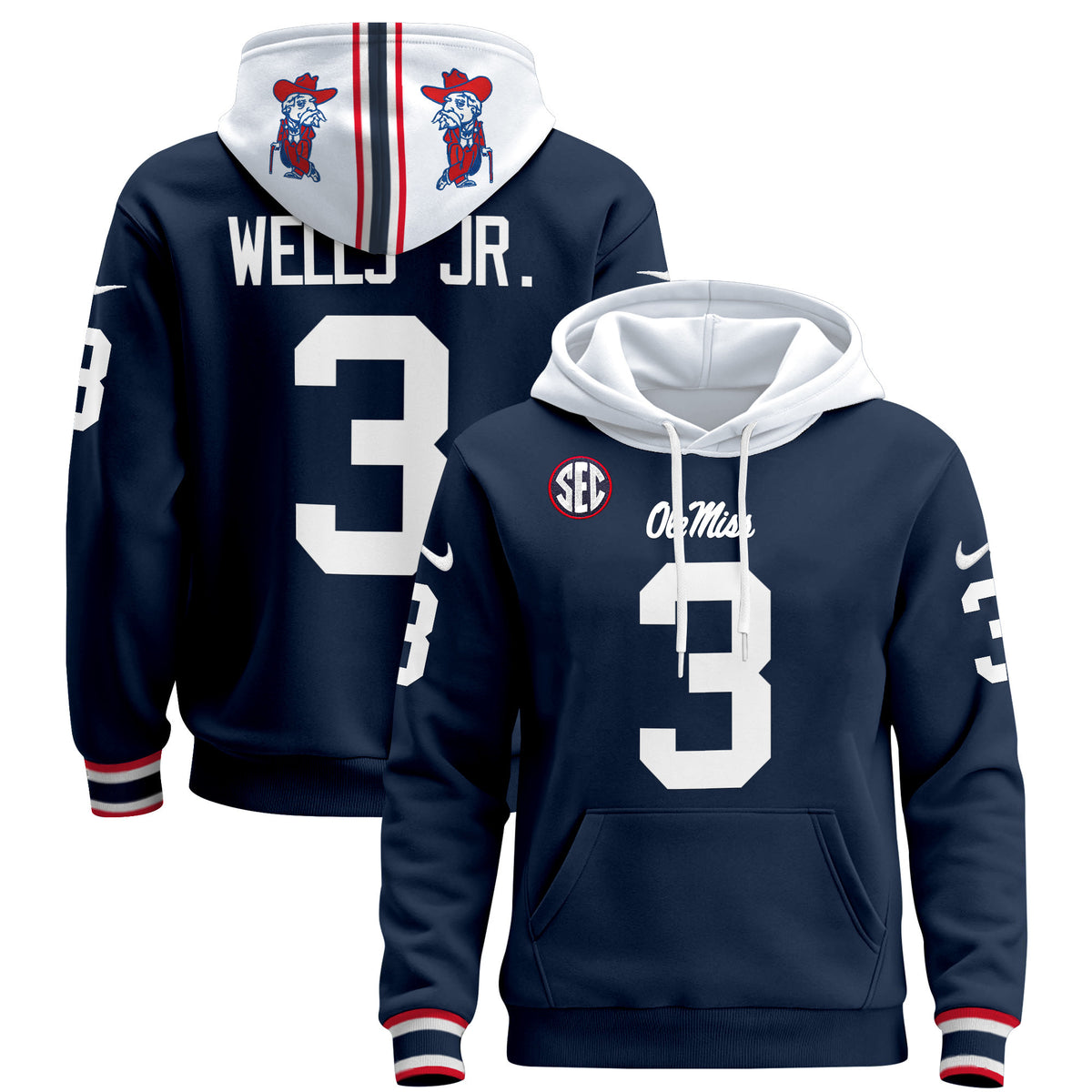 Men's Ole Miss Rebels 2026 Pullover Hoodie - All Stitched