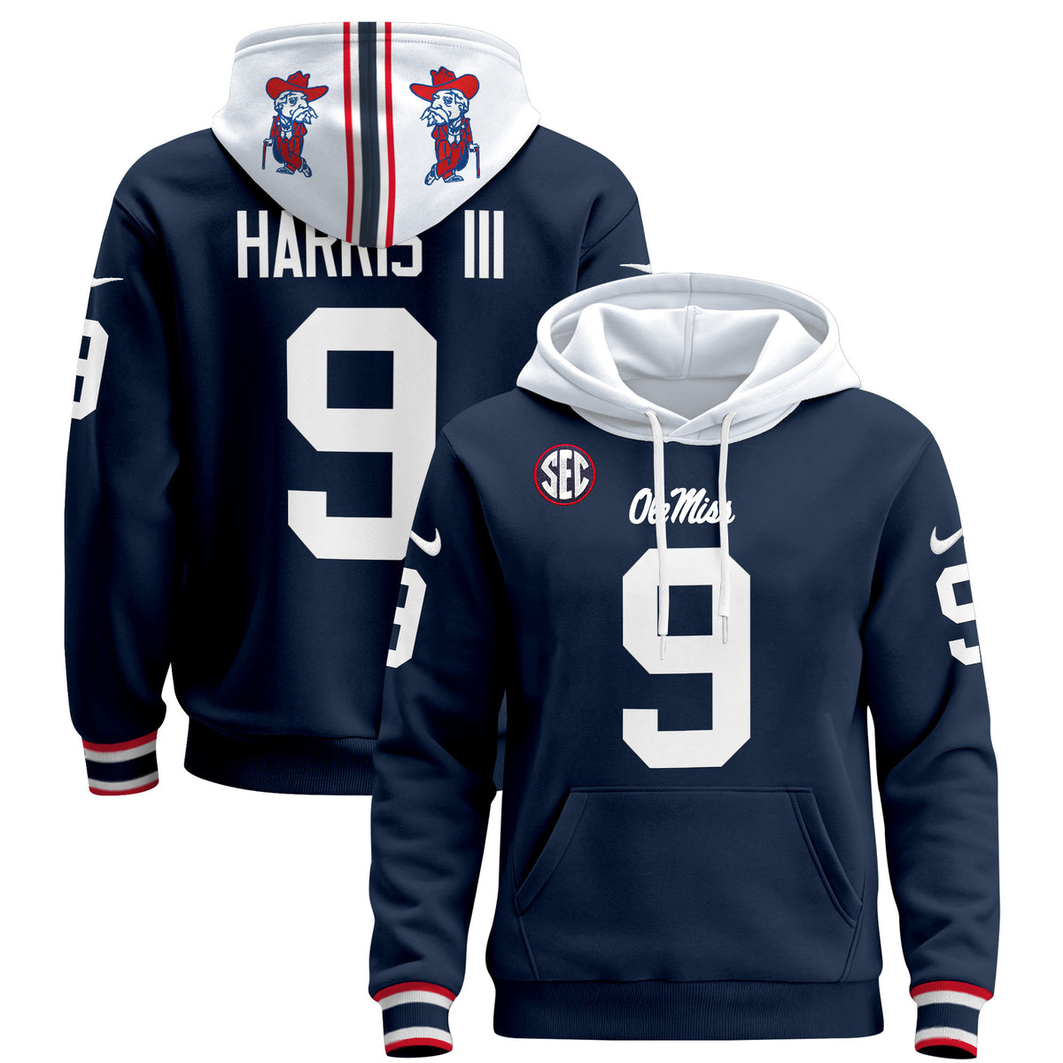 Men's Ole Miss Rebels 2026 Pullover Hoodie - All Stitched