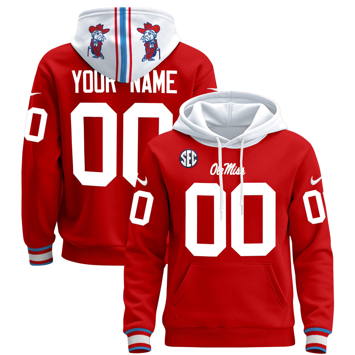 Ole Miss Rebels 2026 Custom Pullover Hoodie - All Stitched