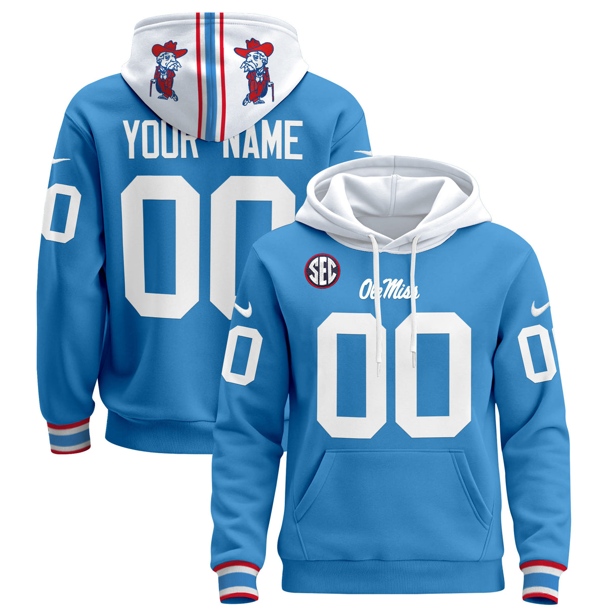 Ole Miss Rebels 2026 Custom Pullover Hoodie - All Stitched