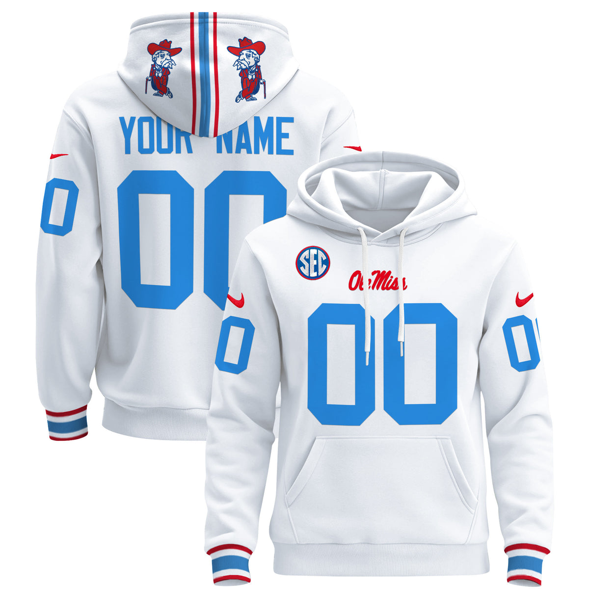 Ole Miss Rebels 2026 Custom Pullover Hoodie - All Stitched