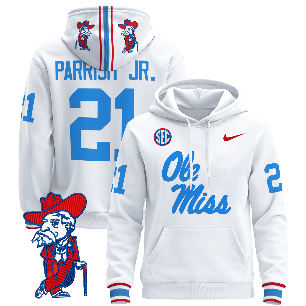 Men's Ole Miss Rebels 2026 Pullover Hoodie V2 - All Stitched
