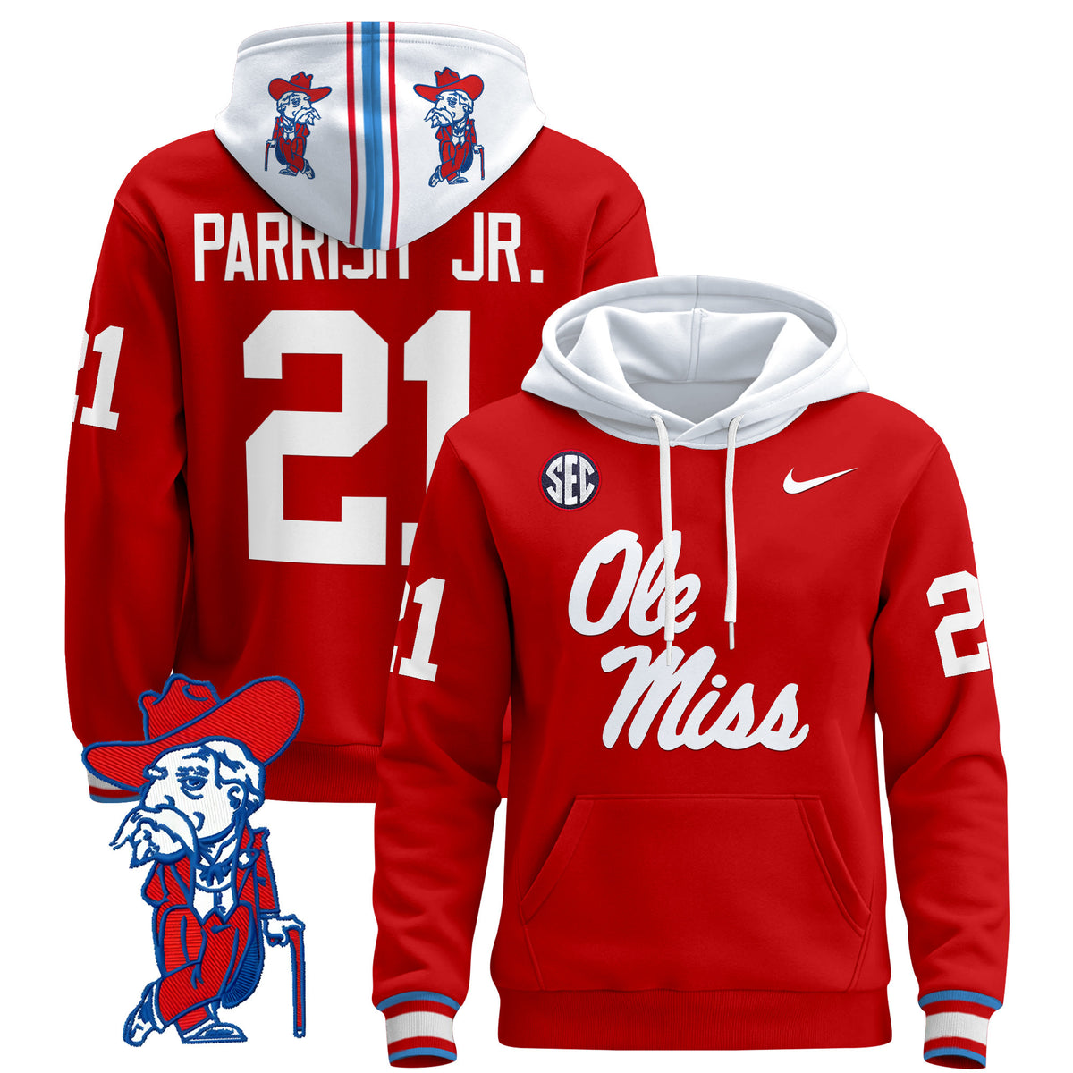 Men's Ole Miss Rebels 2026 Pullover Hoodie V2 - All Stitched
