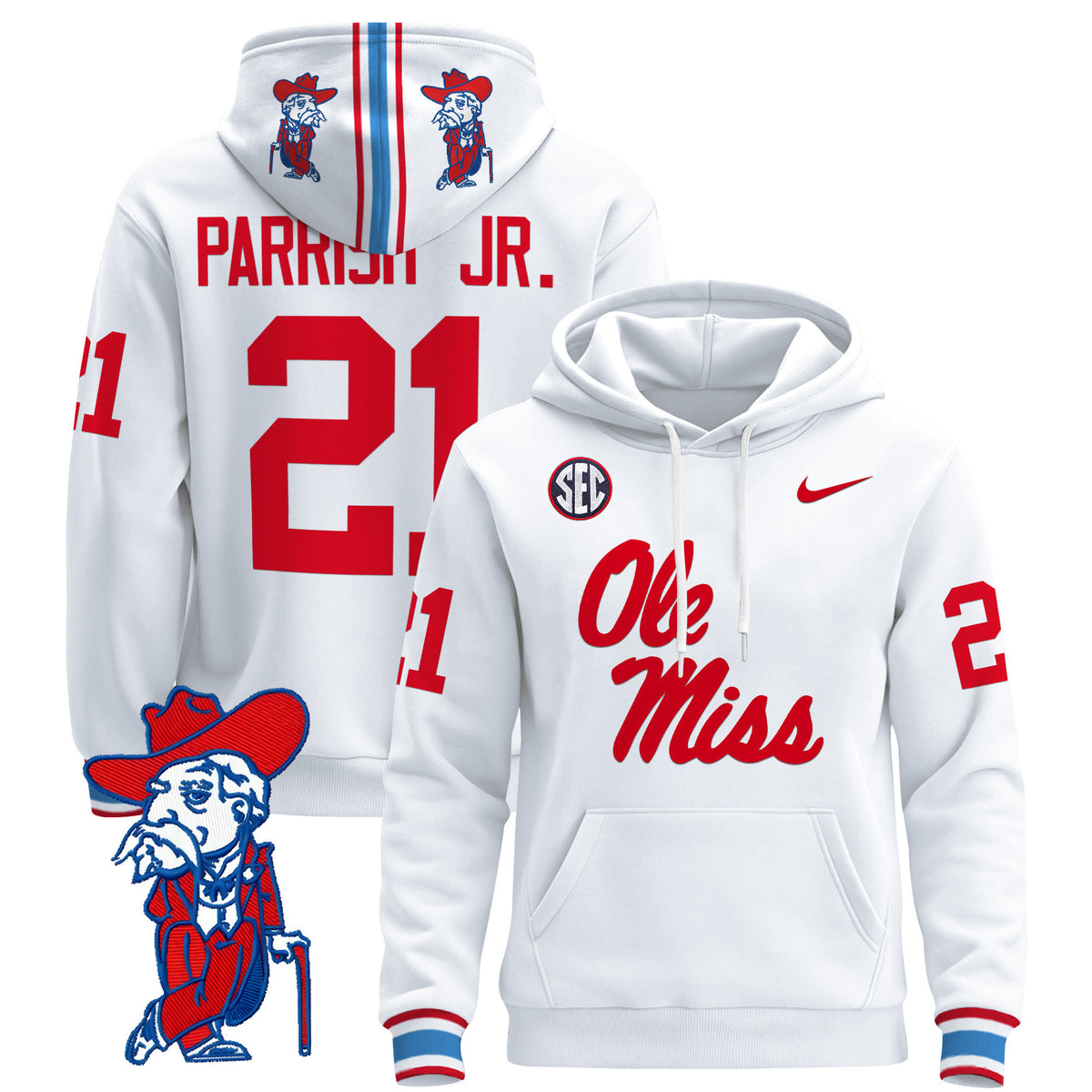 Men's Ole Miss Rebels 2026 Pullover Hoodie V2 - All Stitched