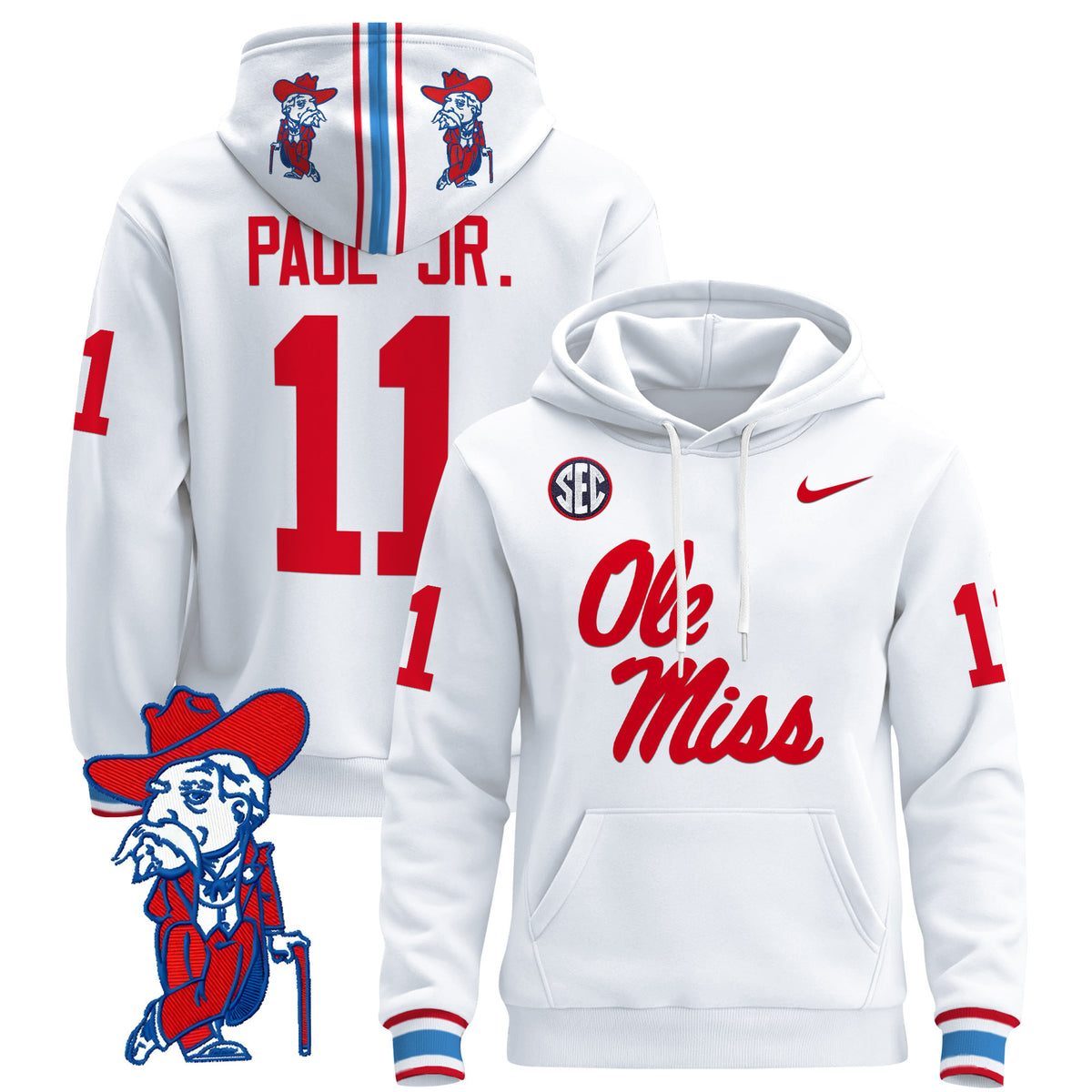 Men's Ole Miss Rebels 2026 Pullover Hoodie V2 - All Stitched