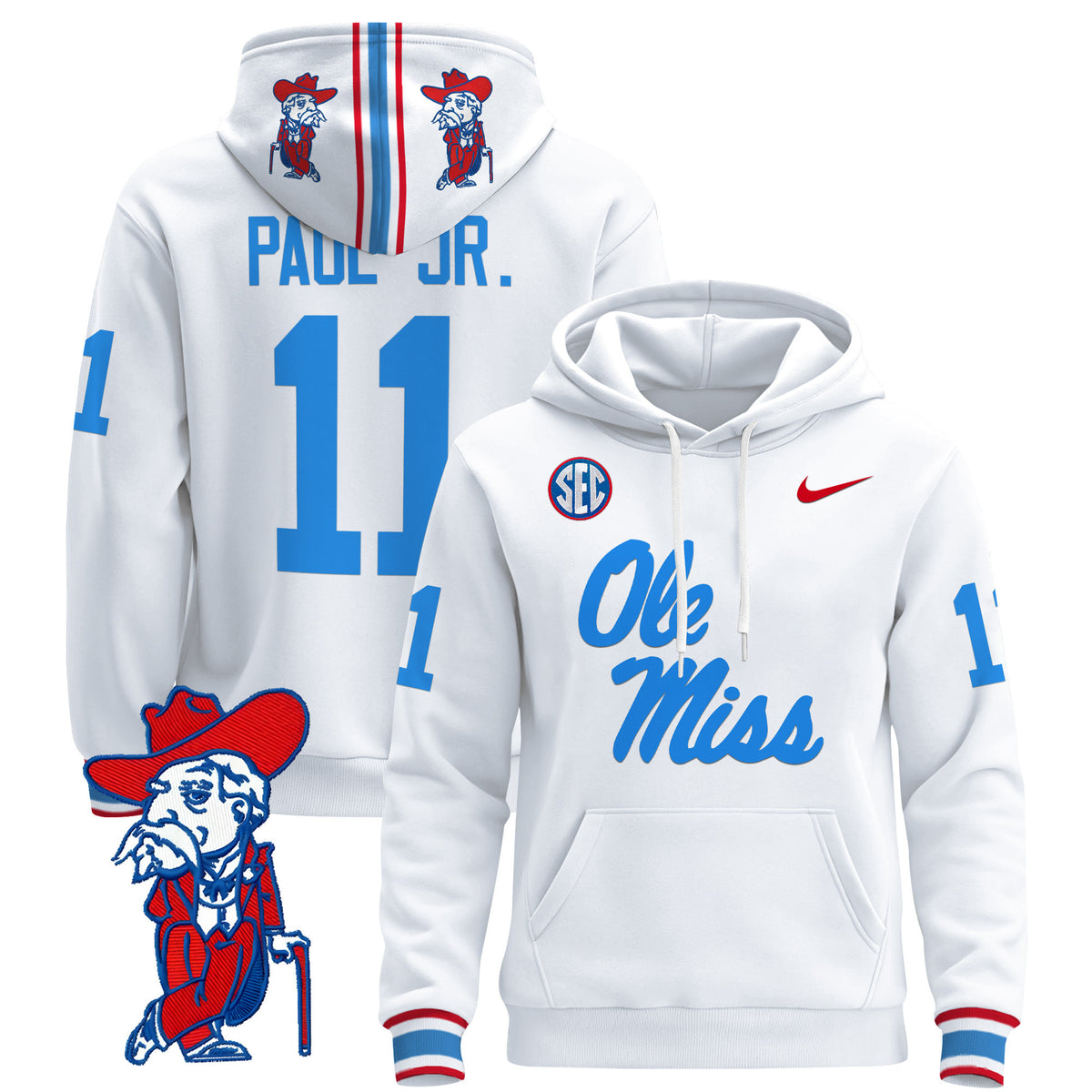 Men's Ole Miss Rebels 2026 Pullover Hoodie V2 - All Stitched