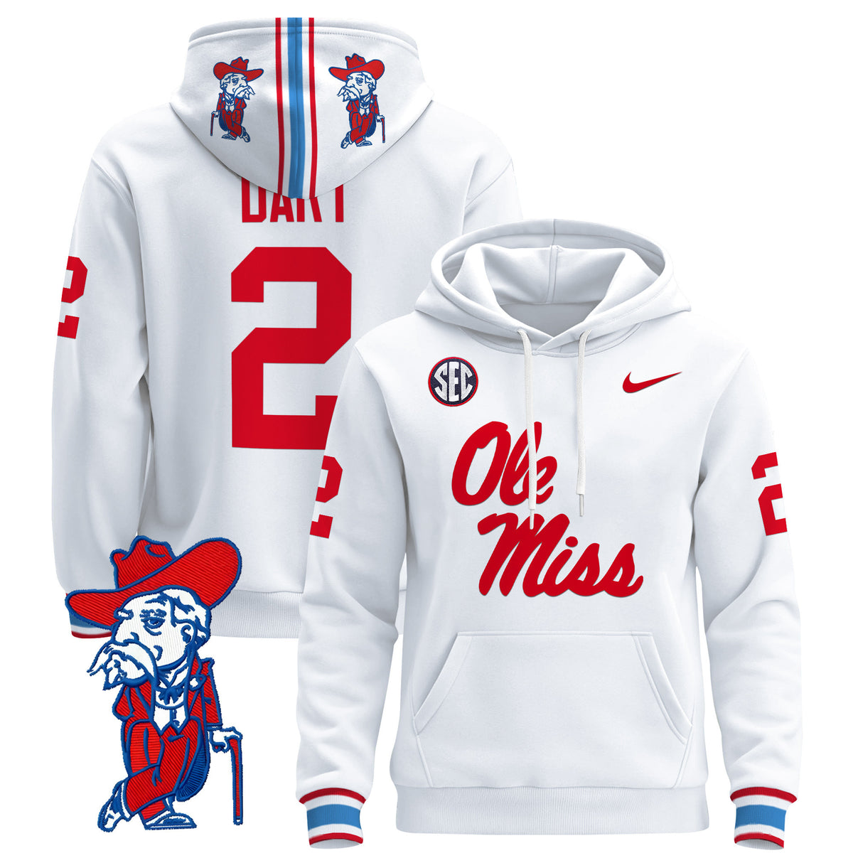 Men's Ole Miss Rebels 2026 Pullover Hoodie V2 - All Stitched