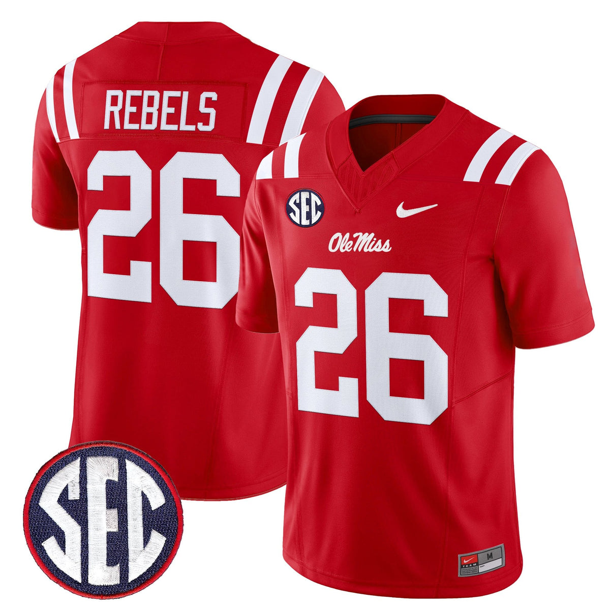 Men's Ole Miss Rebels 2026 Vapor Limited Jersey - All Stitched