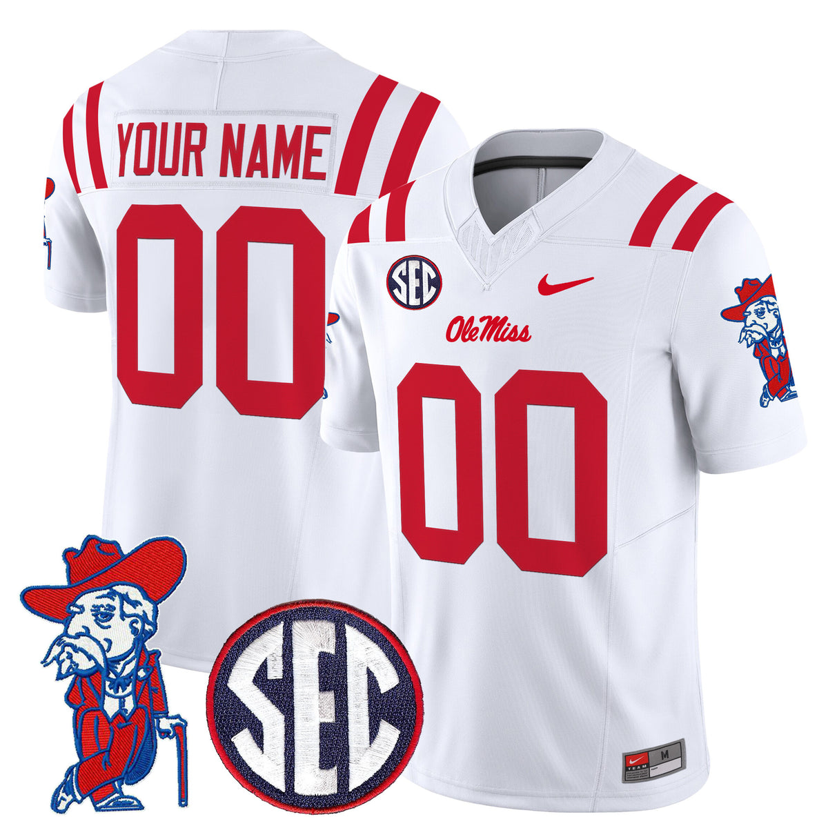 Ole Miss Rebels 2026 Vapor Limited Custom Jersey V2 - All Stitched