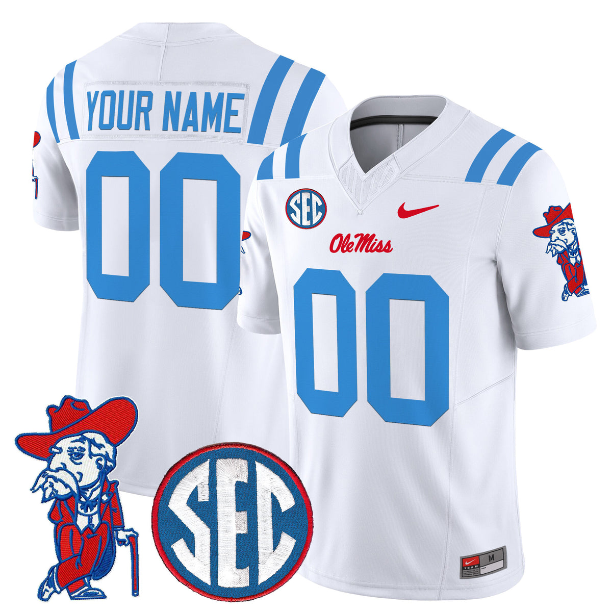 Ole Miss Rebels 2026 Vapor Limited Custom Jersey V2 - All Stitched