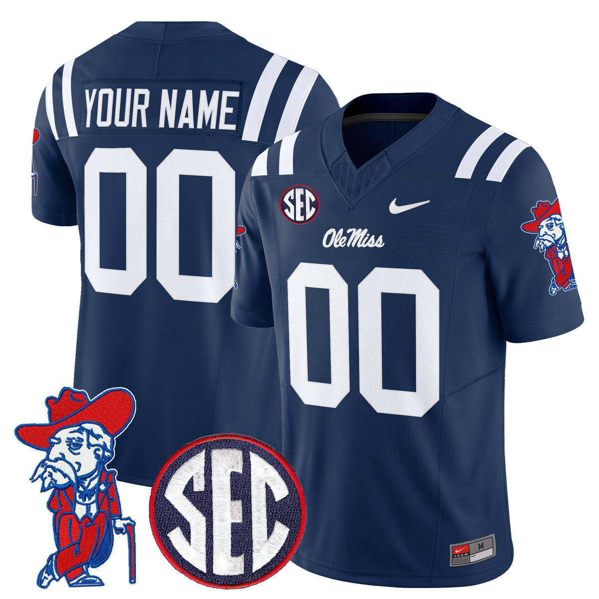 Ole Miss Rebels 2026 Vapor Limited Custom Jersey V2 - All Stitched