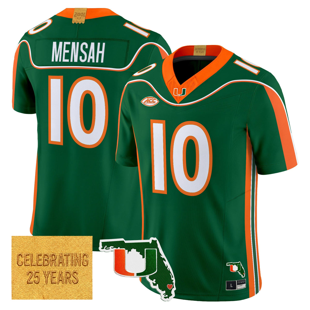Men's Miami Hurricanes 2001 Throwback Vapor Limited Jersey - Florida Patch - All Stitched