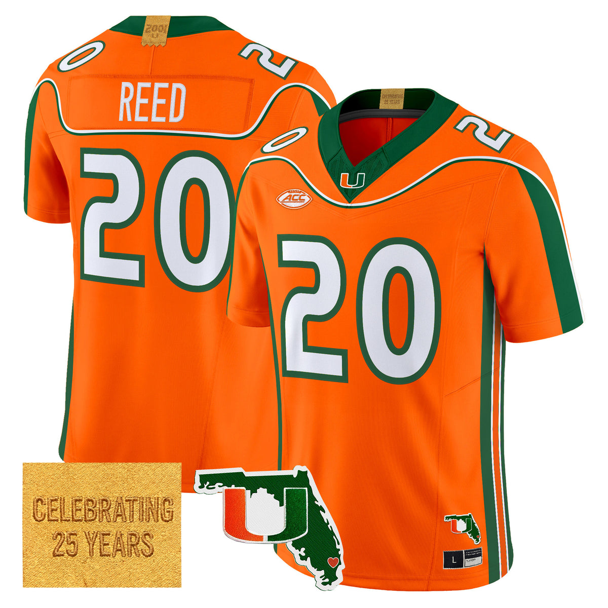 Men's Miami Hurricanes 2001 Throwback Vapor Limited Jersey - Florida Patch - All Stitched