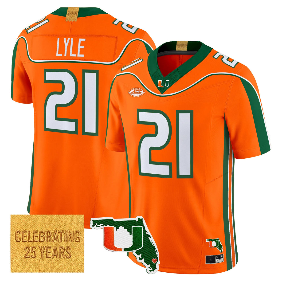 Men's Miami Hurricanes 2001 Throwback Vapor Limited Jersey - Florida Patch - All Stitched