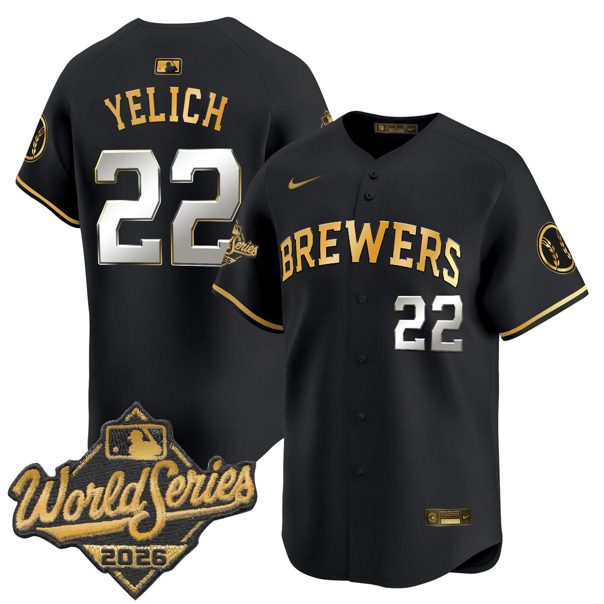 Men's Milwaukee Brewers 2026 World Series Vapor Premier Limited Jersey - All Stitched