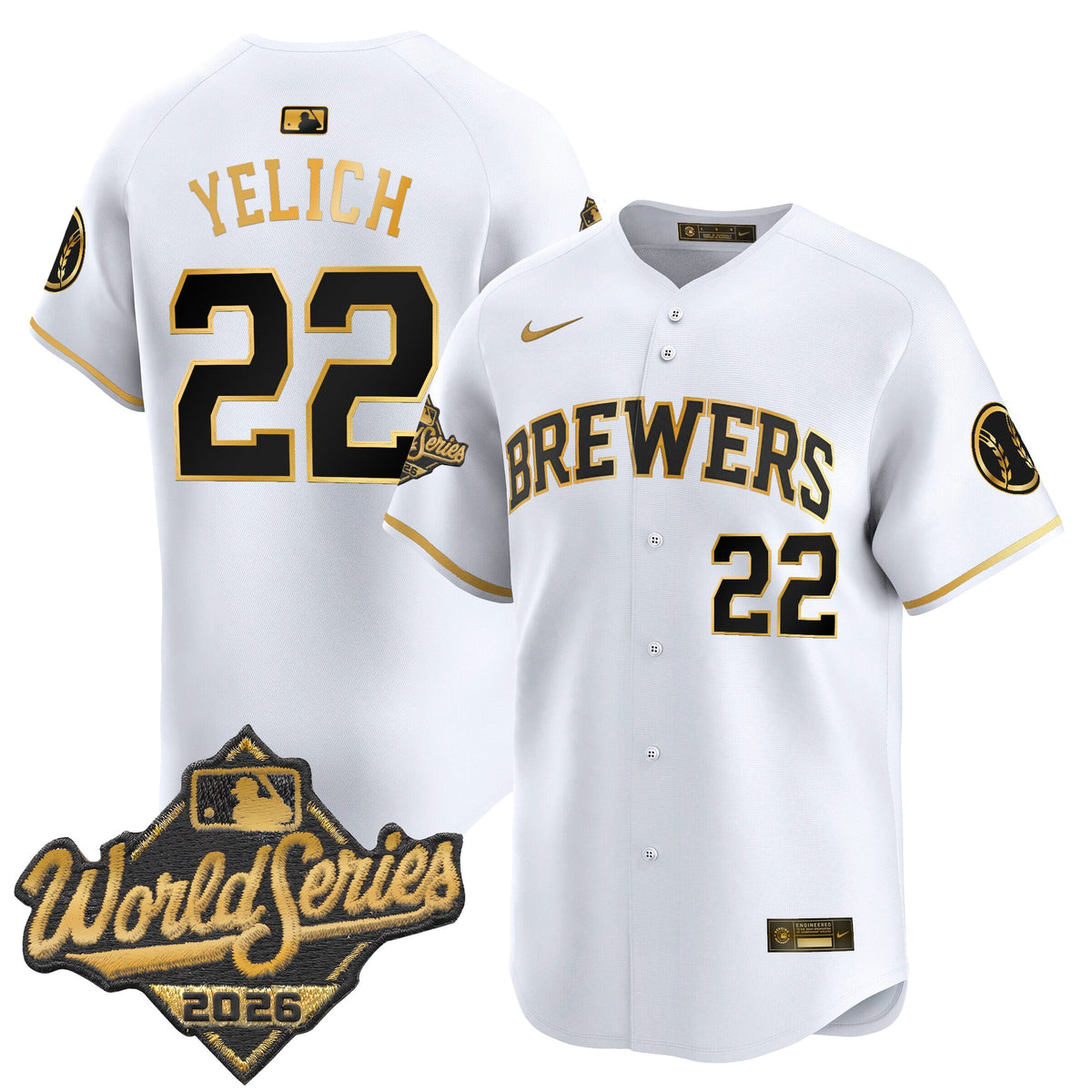 Men's Milwaukee Brewers 2026 World Series Vapor Premier Limited Jersey - All Stitched