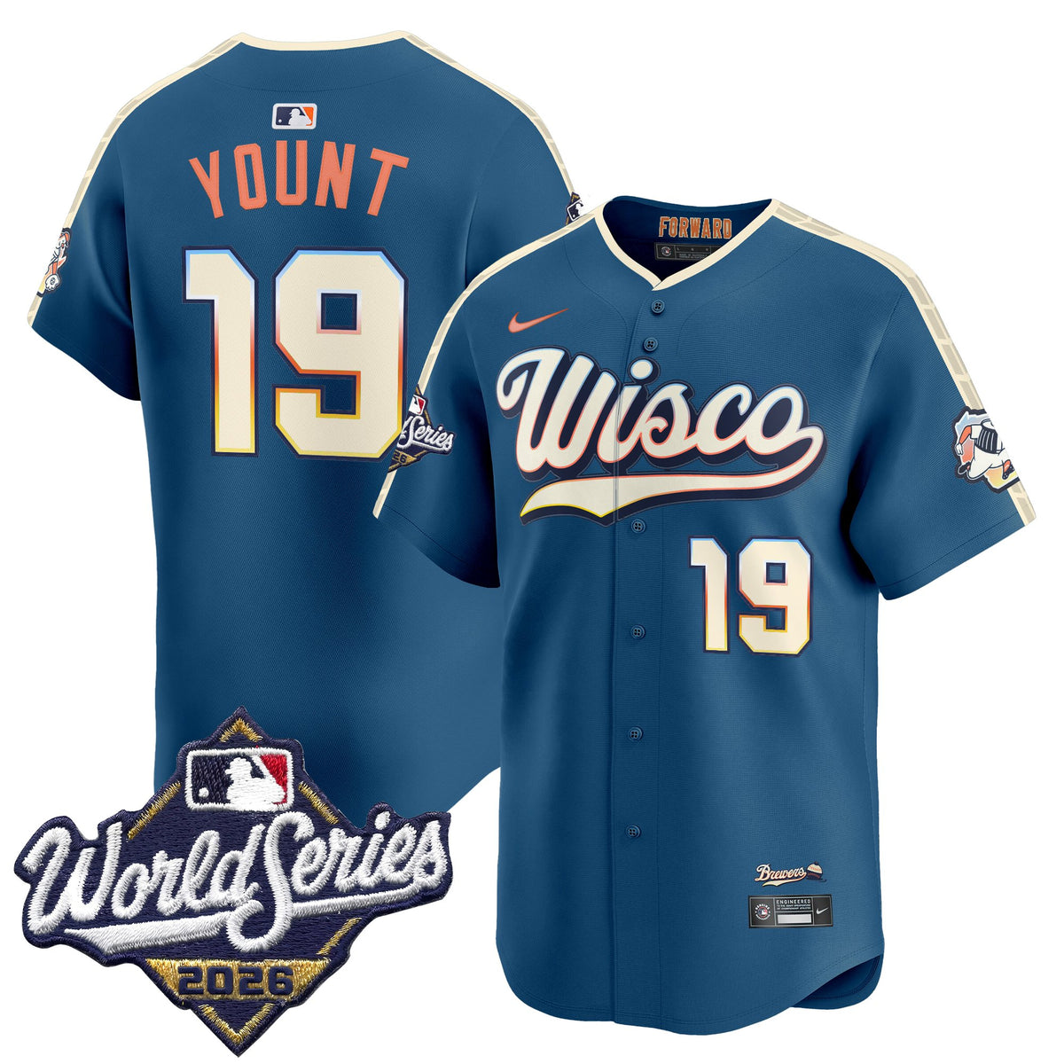Men's Milwaukee Brewers 2026 World Series Vapor Premier Limited Jersey - All Stitched