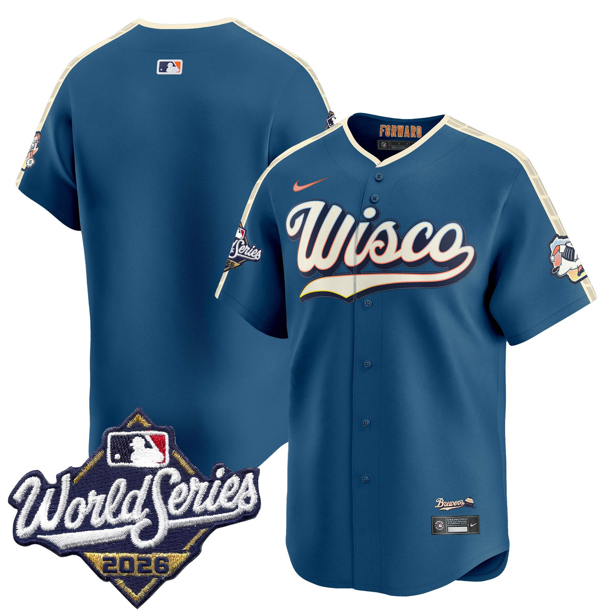 Men's Milwaukee Brewers 2026 World Series Vapor Premier Limited Jersey - All Stitched