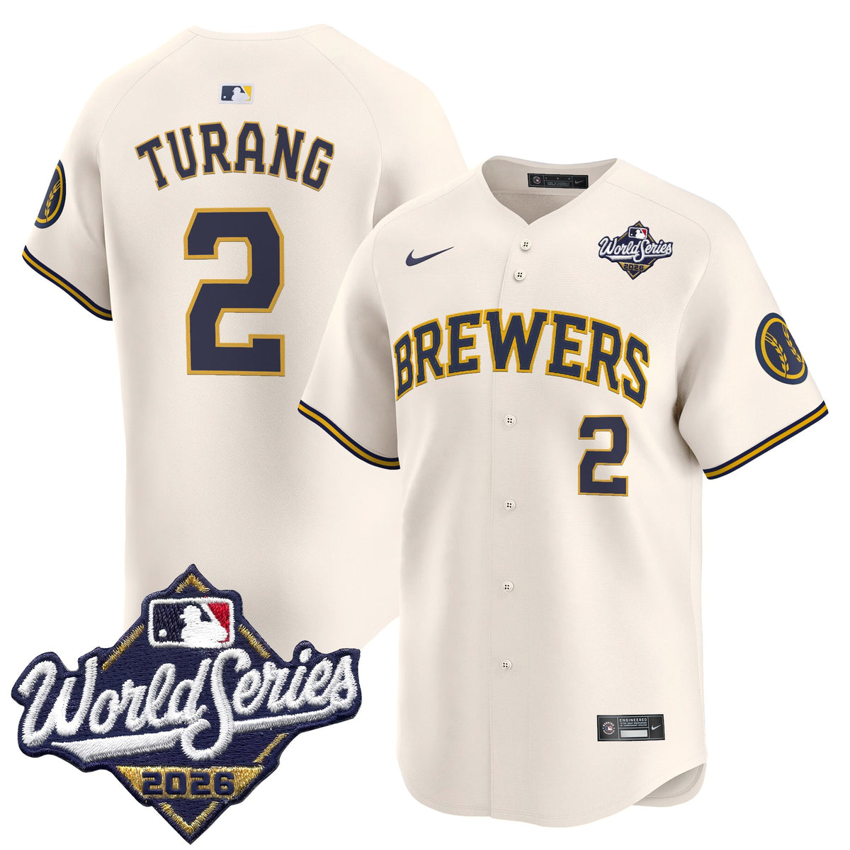 Men's Milwaukee Brewers 2026 World Series Vapor Premier Limited Jersey V2 - All Stitched