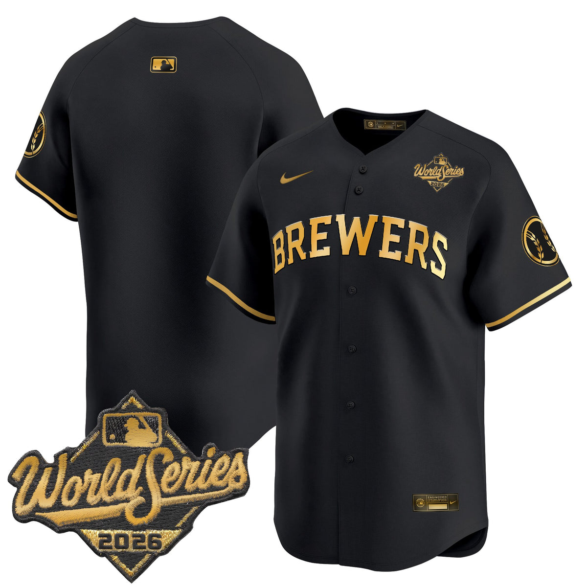 Men's Milwaukee Brewers 2026 World Series Vapor Premier Limited Jersey V2 - All Stitched
