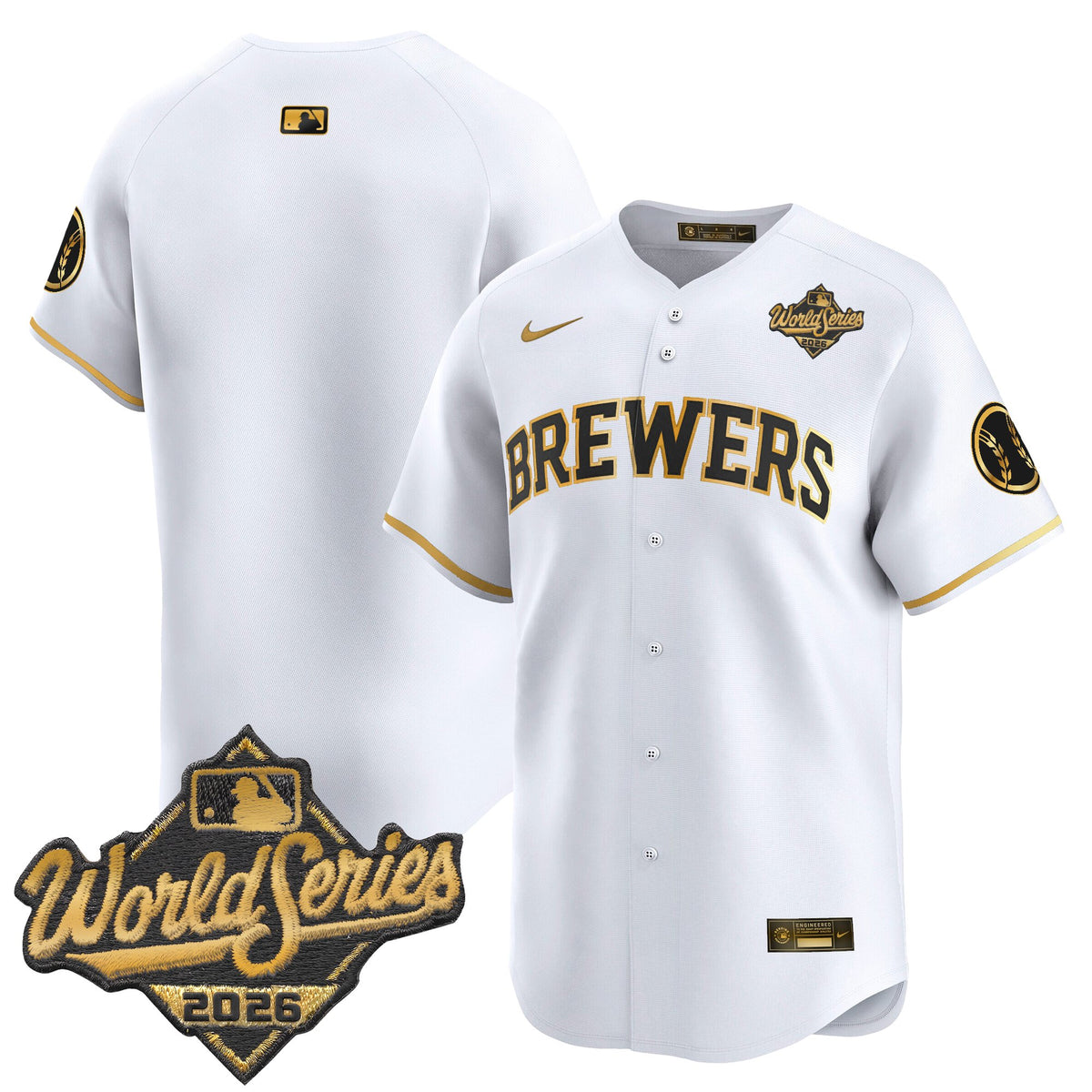 Men's Milwaukee Brewers 2026 World Series Vapor Premier Limited Jersey V2 - All Stitched