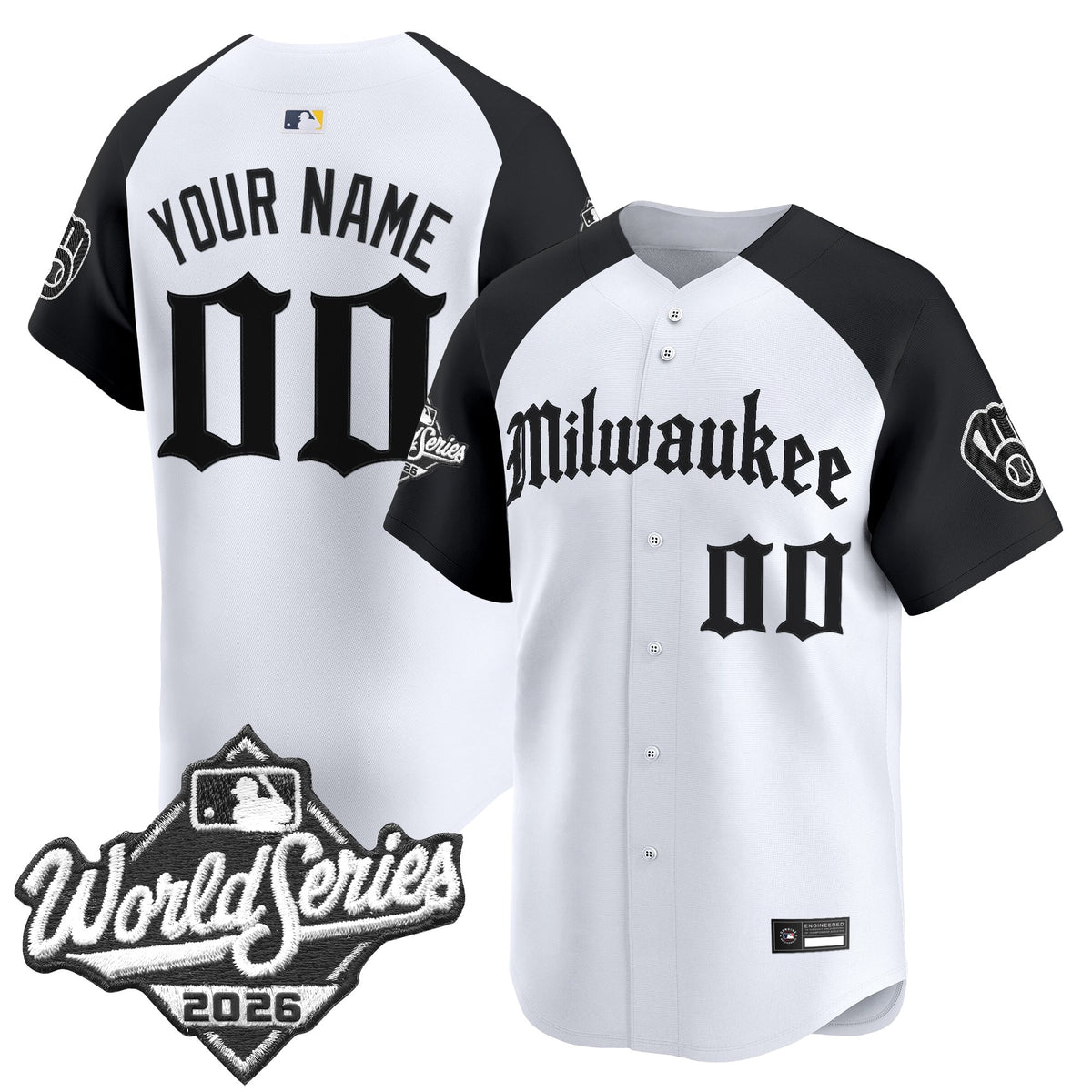 Milwaukee Brewers 2026 World Series Vapor Premier Limited Custom Jersey - Gothic Edition - All Stitched