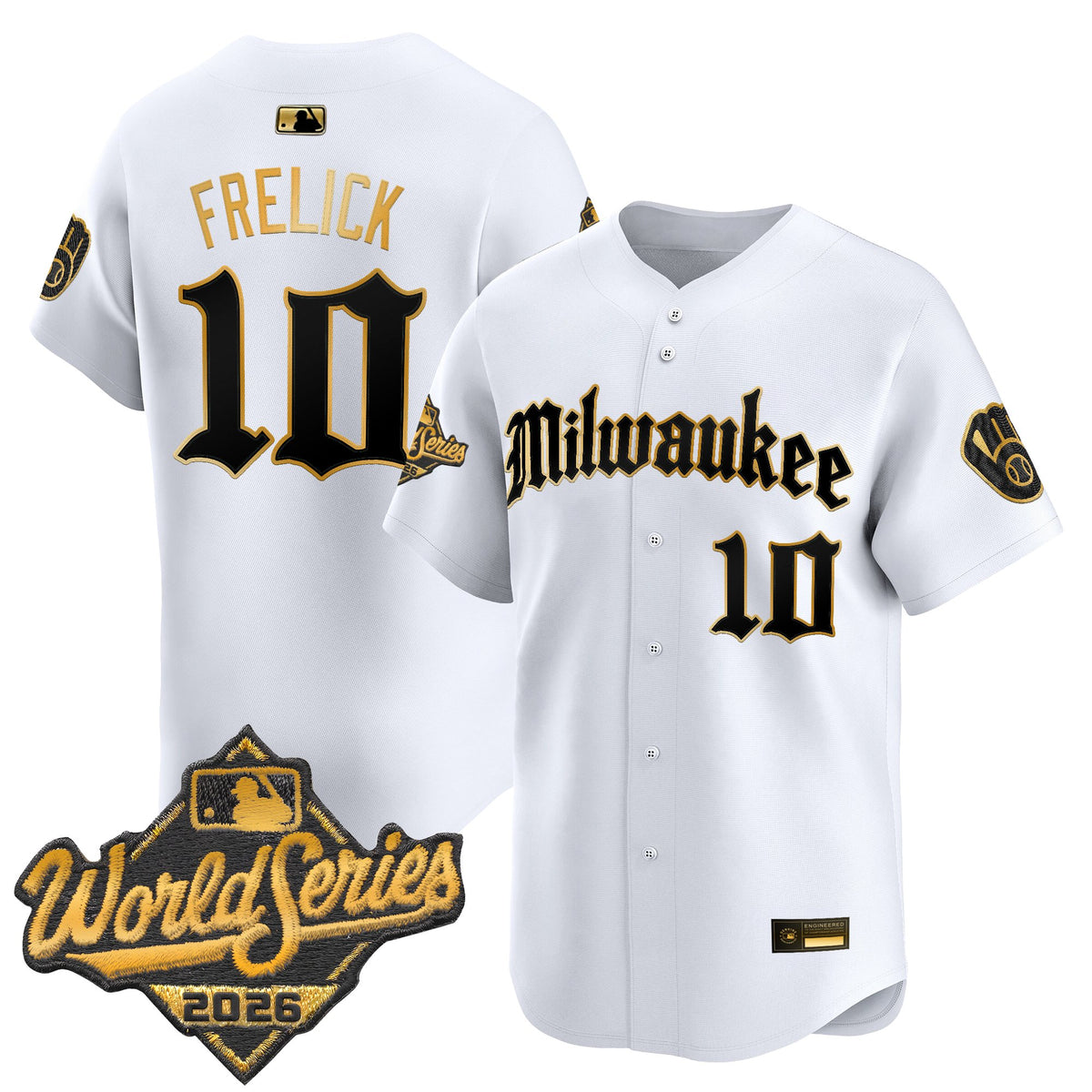 Men's Milwaukee Brewers 2026 World Series Vapor Premier Limited Jersey - Gothic Edition - All Stitched