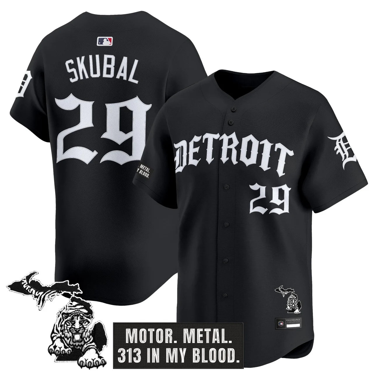 Men's Detroit Tigers 'Old English Edition' Vapor Premier Limited Jersey - All Stitched