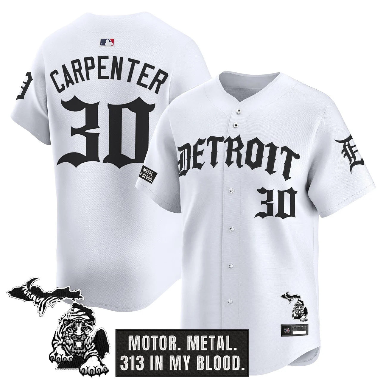 Men's Detroit Tigers 'Old English Edition' Vapor Premier Limited Jersey - All Stitched