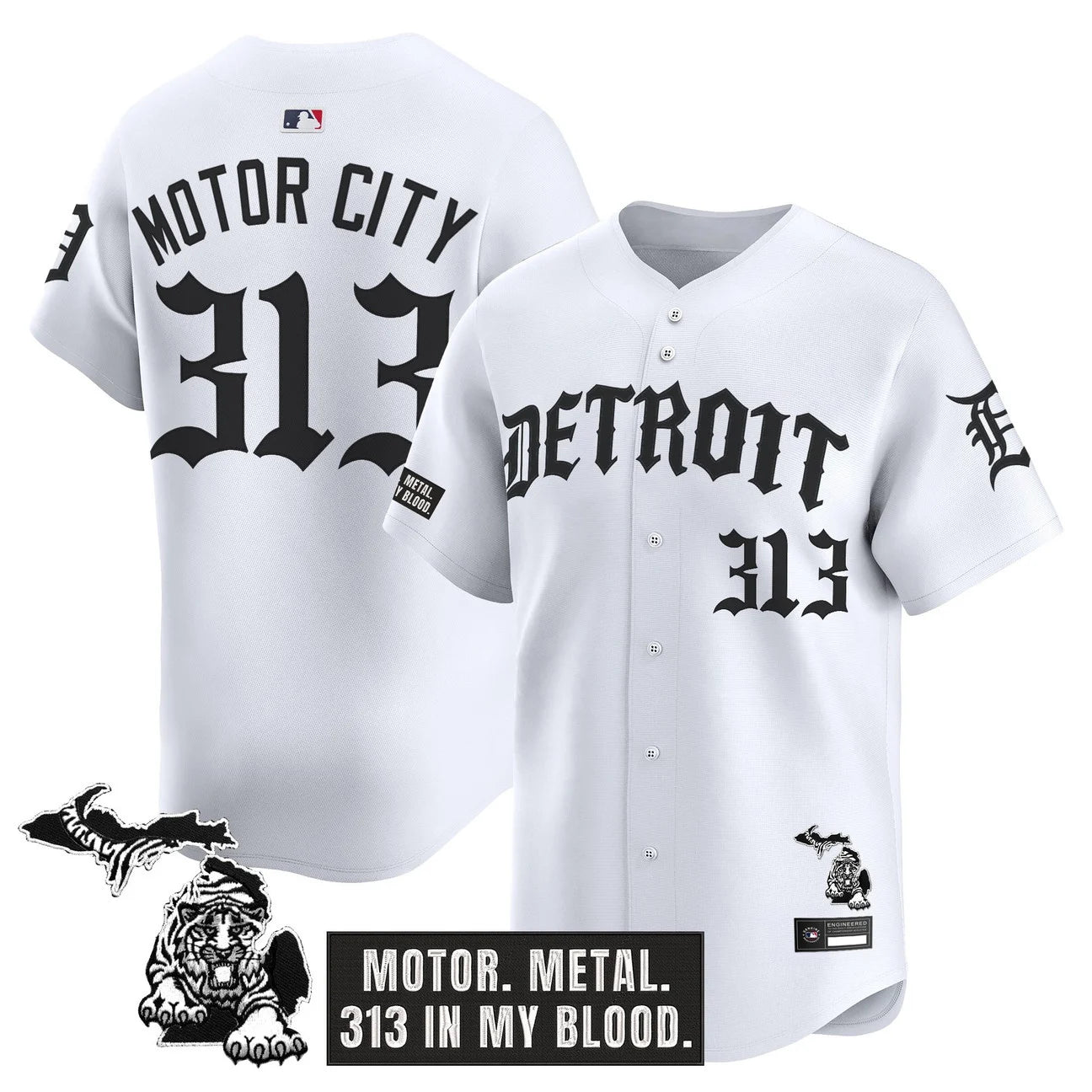 Men's Detroit Tigers 'Old English Edition' Vapor Premier Limited Jersey - All Stitched