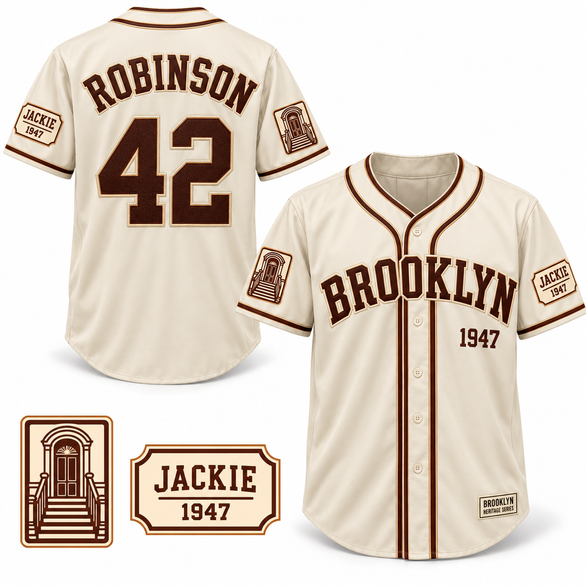Brooklyn 42 Clubhouse Baseball Jersey - All Stitched
