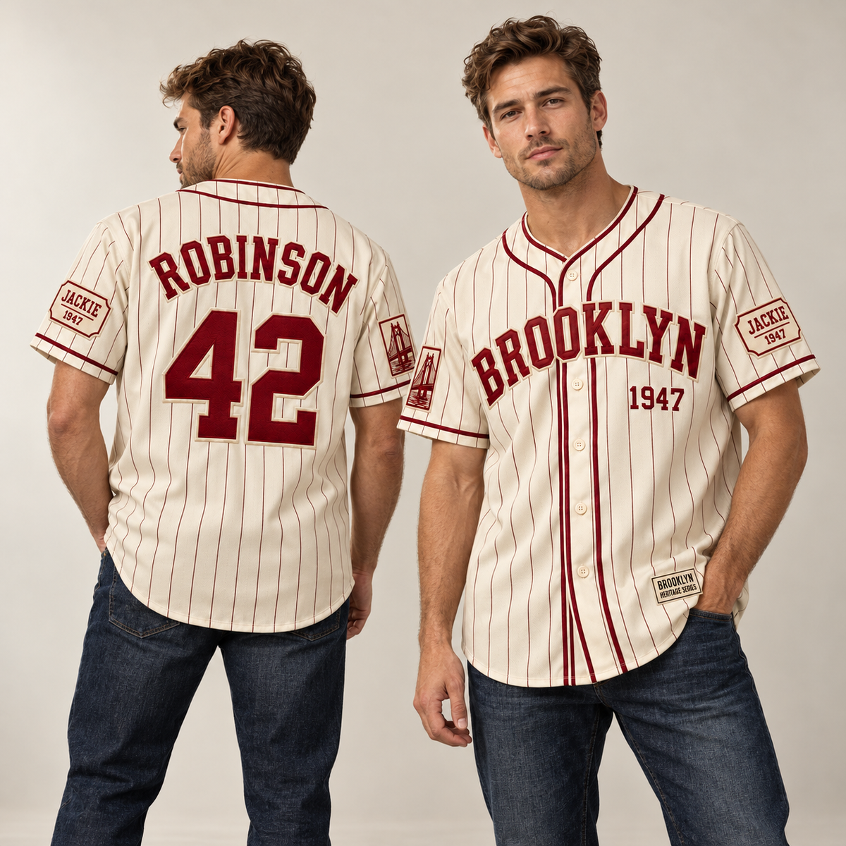 Brooklyn Heritage Baseball Jersey - All Stitched