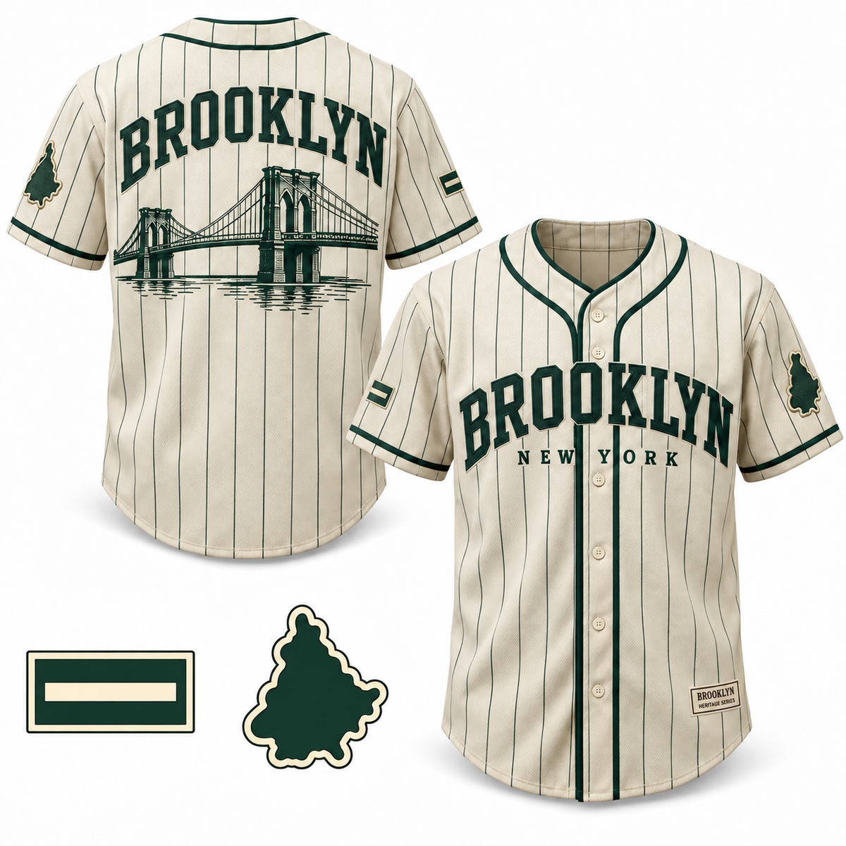 Brooklyn Heritage Baseball Jersey - All Stitched