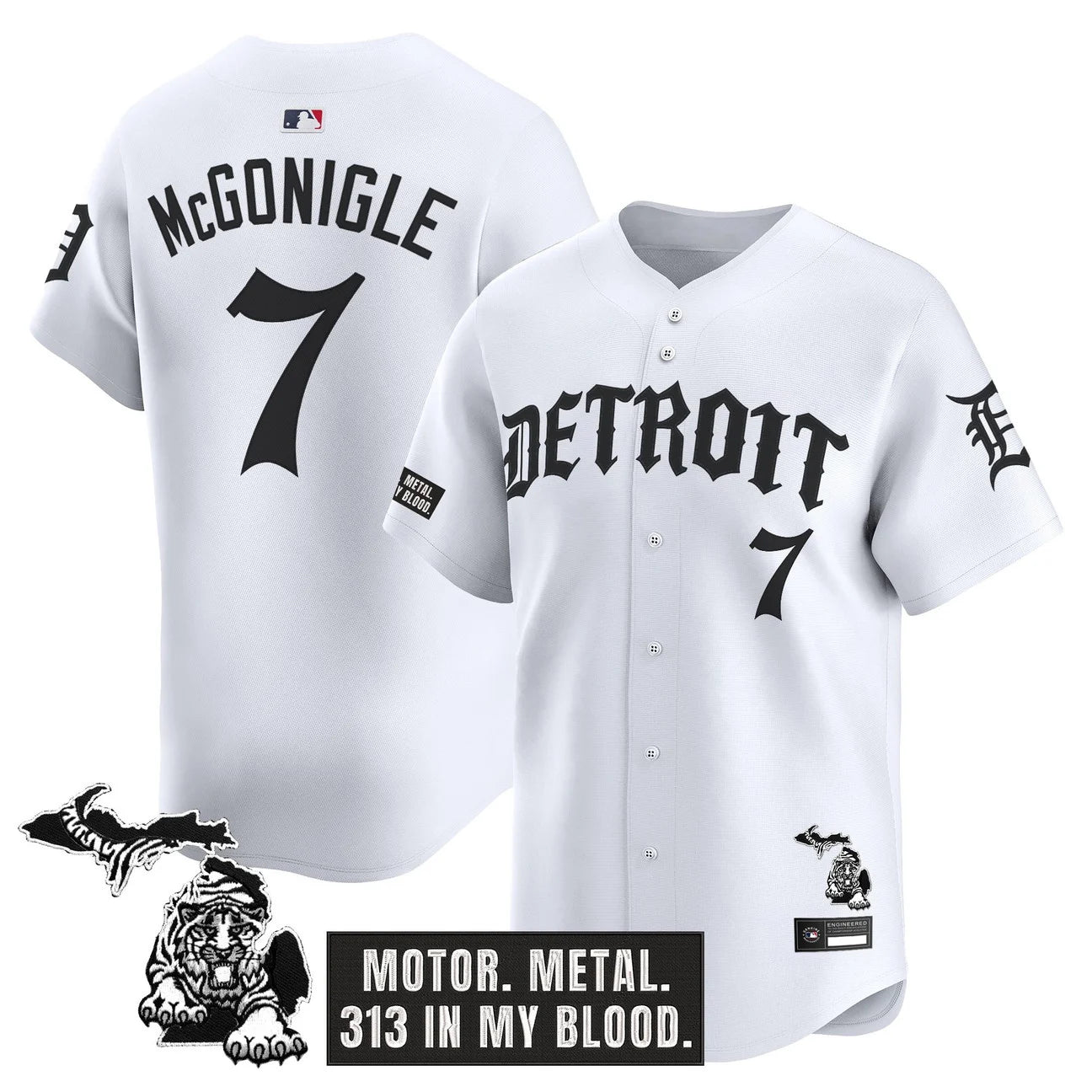 Men's Detroit Tigers 'Old English Edition' Vapor Premier Limited Jersey - All Stitched