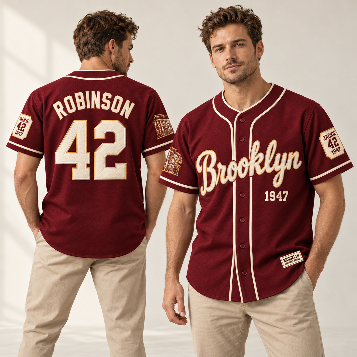 Brooklyn Heritage Baseball Jersey - All Stitched