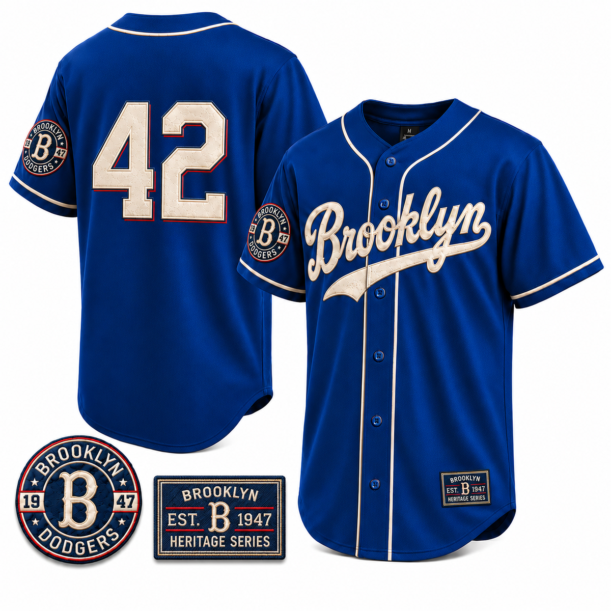 Brooklyn 1947 Legacy Heritage Baseball Jersey in Royal