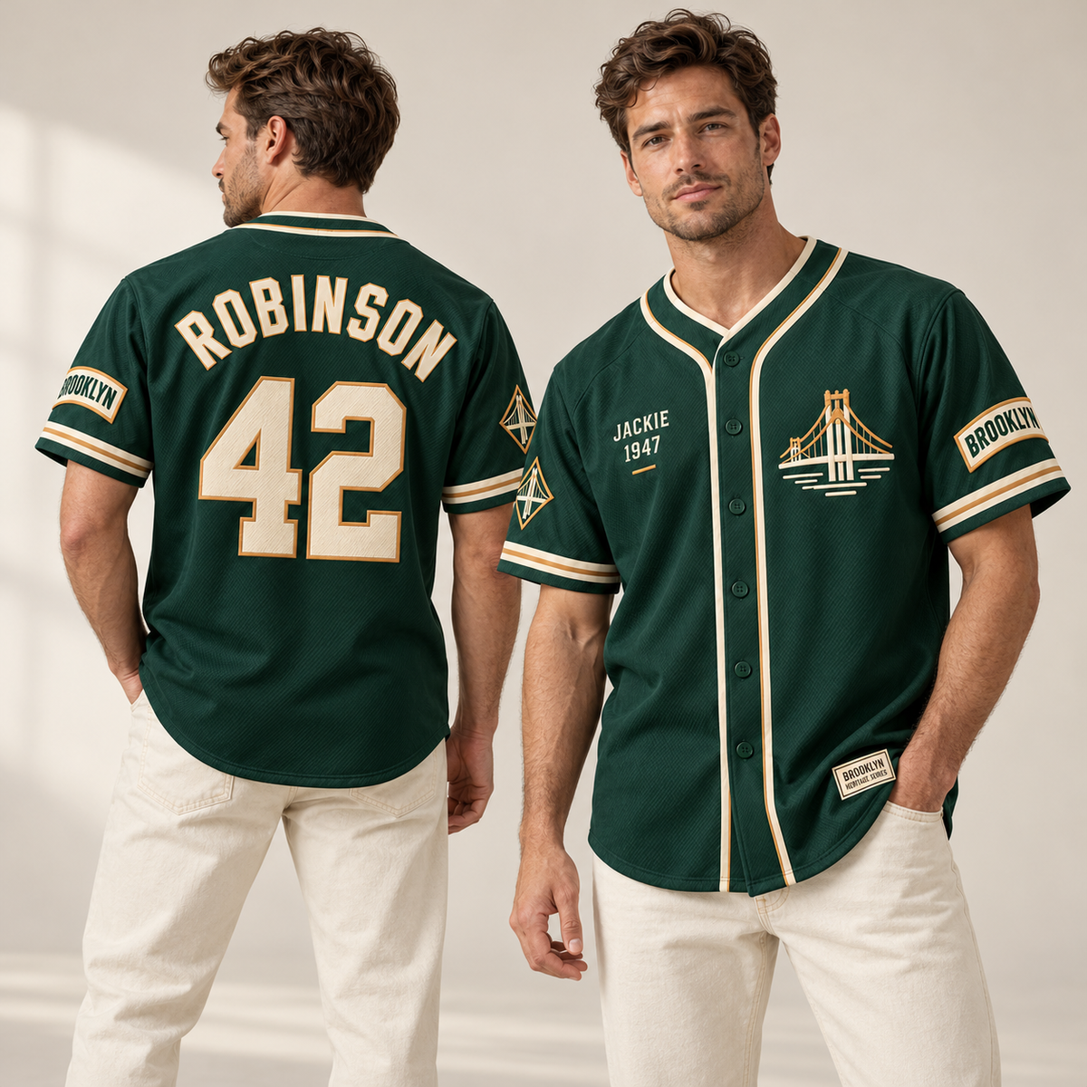 Brooklyn Heritage Baseball Jersey - All Stitched