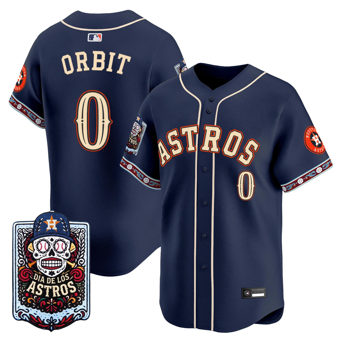 Men's Houston Astros Día de los Muertos Vapor Premier Limited Jersey 