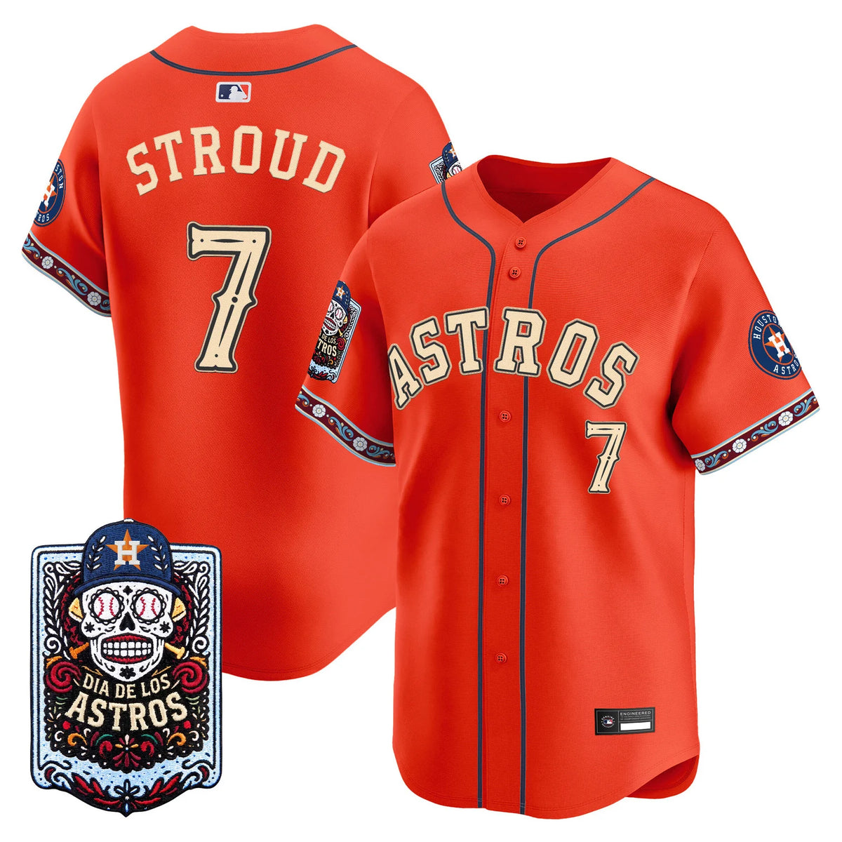 Men's Houston Astros Día de los Muertos Vapor Premier Limited Jersey - Stitched