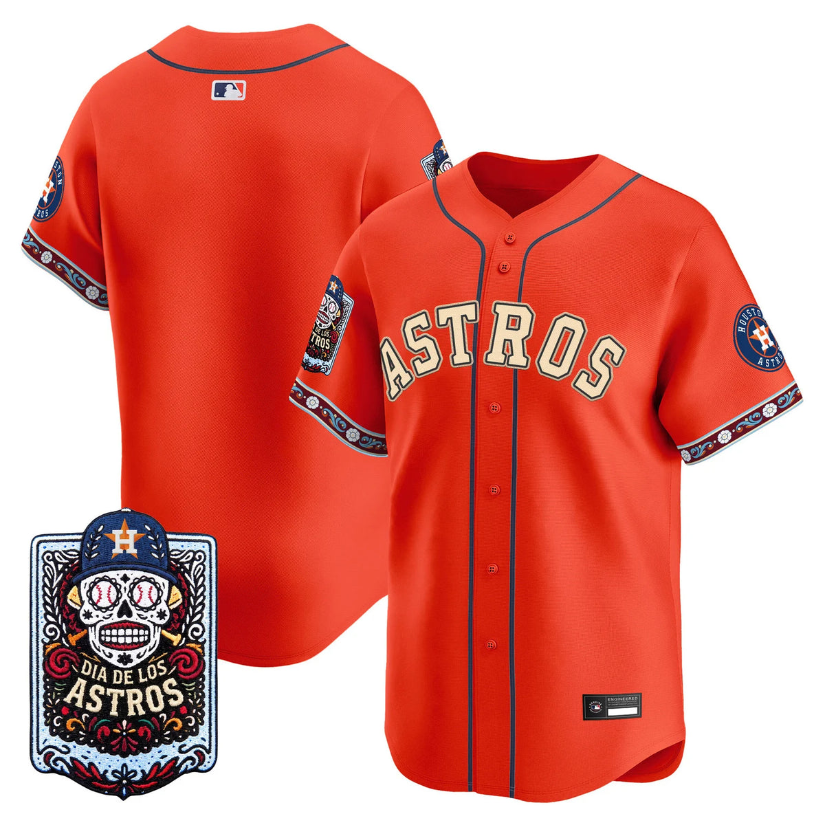 Men's Houston Astros Día de los Muertos Vapor Premier Limited Jersey - Stitched
