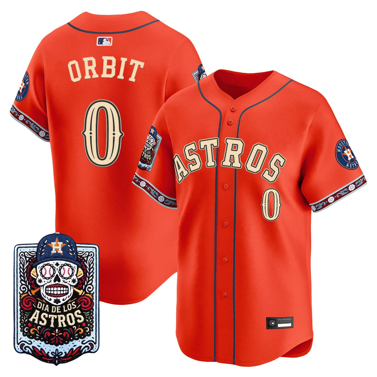 Men's Houston Astros Día de los Muertos Vapor Premier Limited Jersey - Stitched