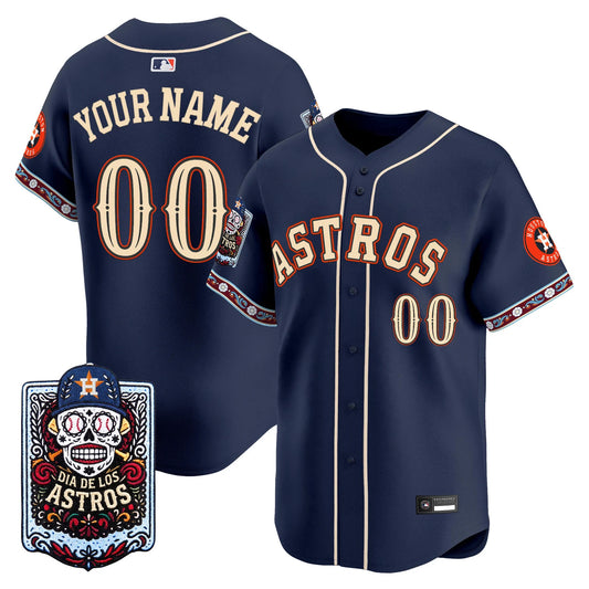 Houston Astros Día de los Muertos Custom Baseball Jersey - Stitched