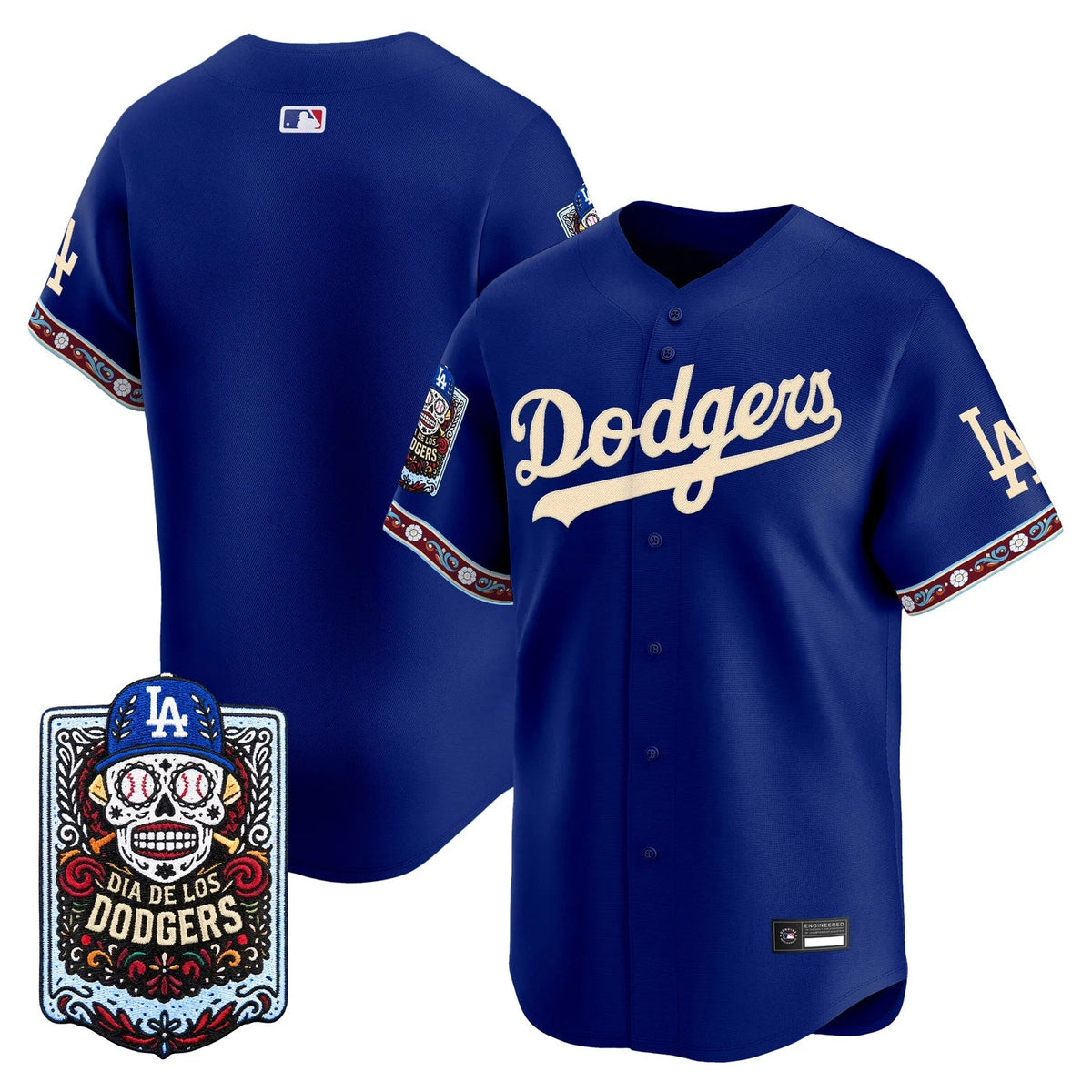 Los Angeles Dodgers D¨ªa de los Muertos Vapor Premier Limited Jersey - Royal
