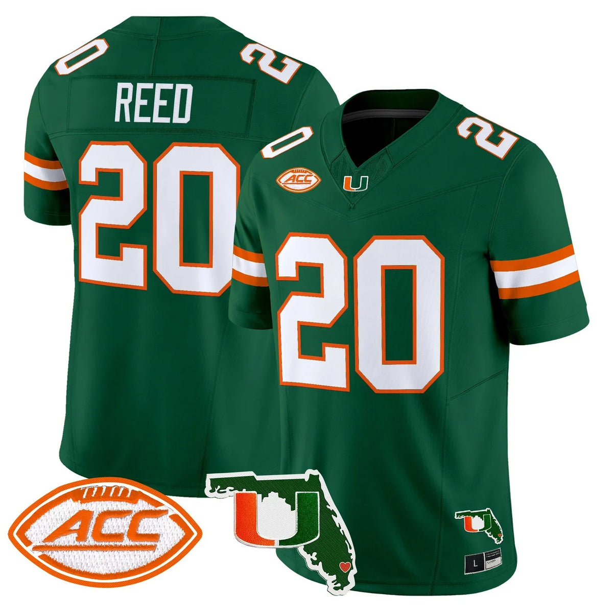 Men's Miami Hurricanes 2026 Florida Patch Vapor Limited Jersey - All Stitched