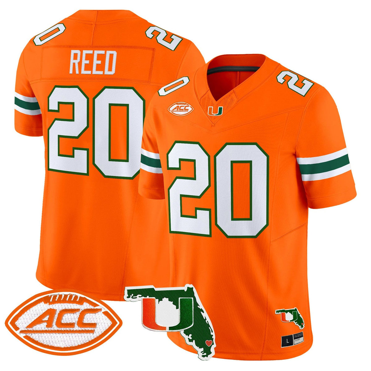 Men's Miami Hurricanes 2026 Florida Patch Jersey in Orange