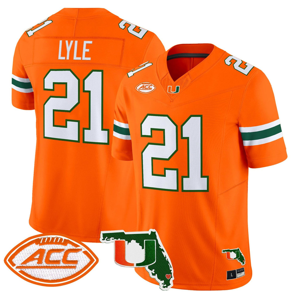 Men's Miami Hurricanes 2026 Florida Patch Vapor Limited Jersey - All Stitched
