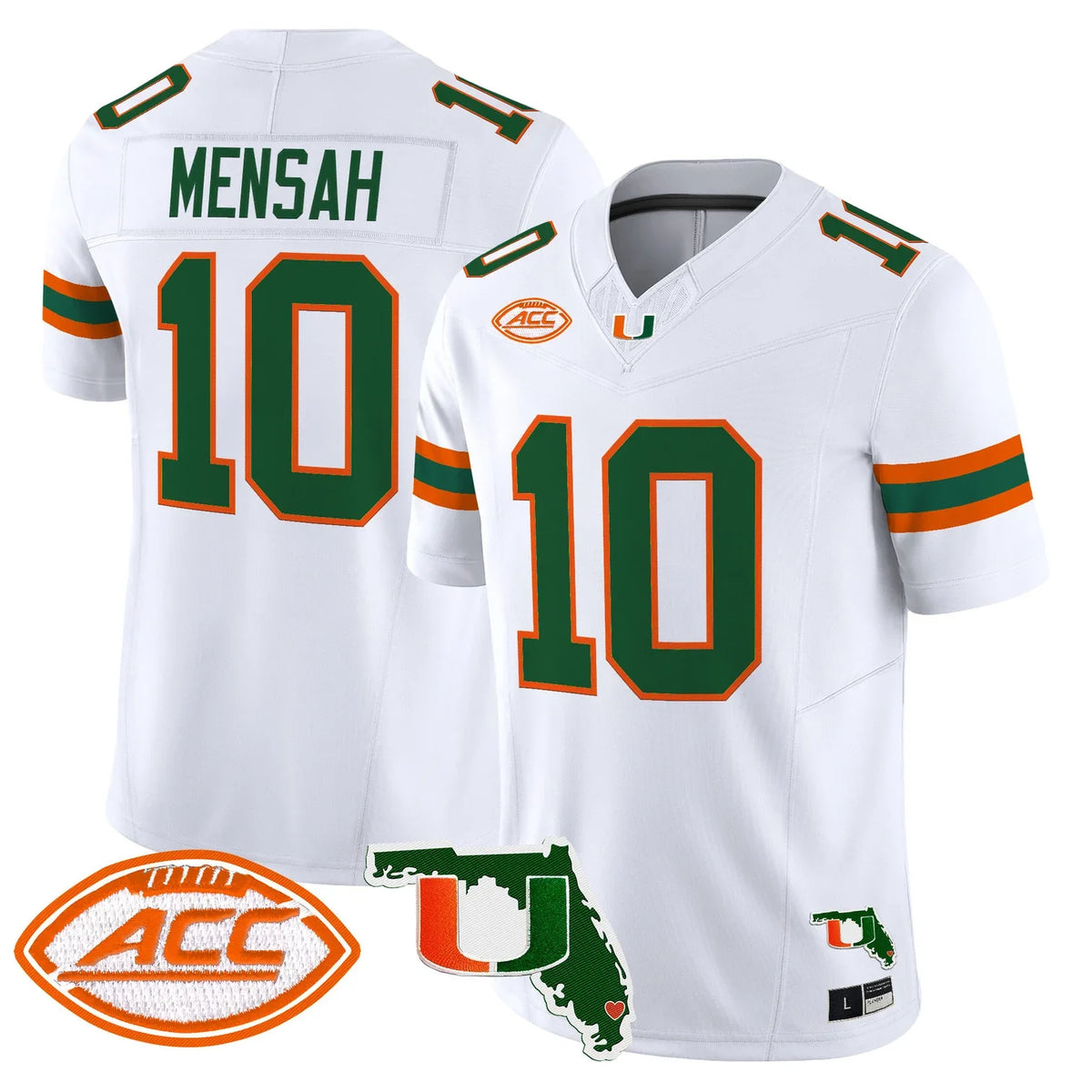 Men's Miami Hurricanes 2026 Florida Patch Vapor Limited Jersey - White