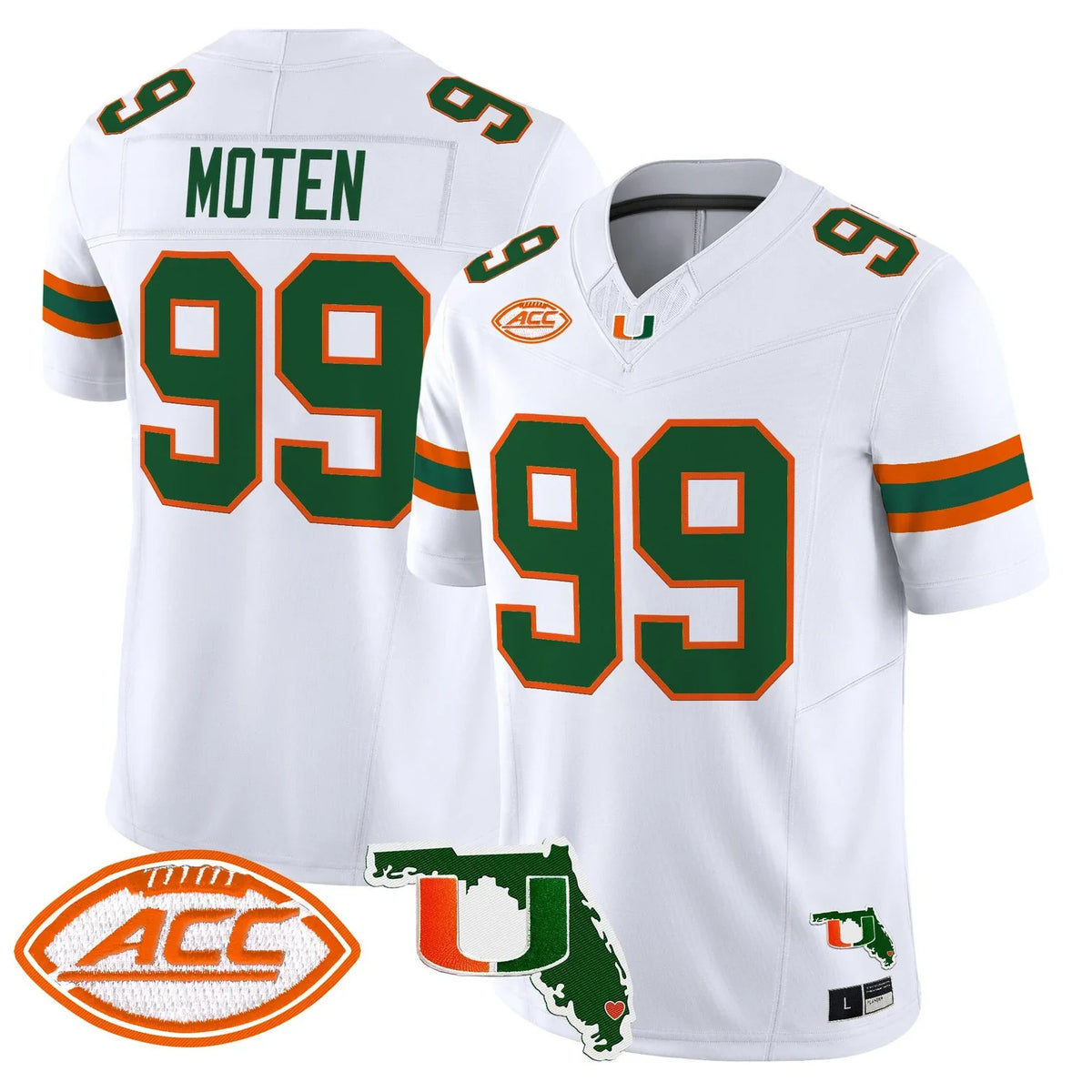 Miami Hurricanes 2026 Florida Patch Vapor Limited Jersey in White
