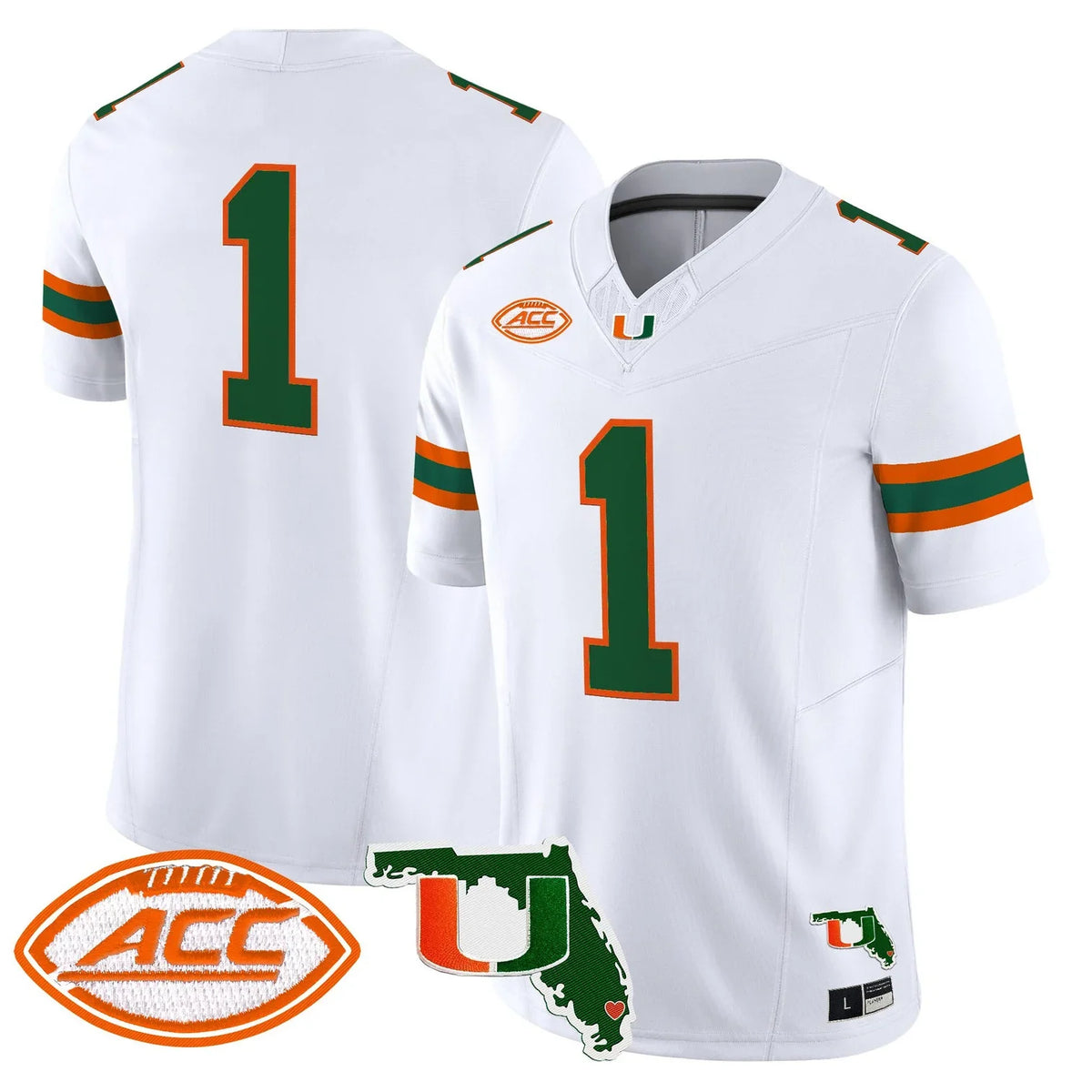 Men's Miami Hurricanes 2026 Florida Patch Vapor Limited Jersey - All Stitched